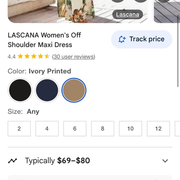 LASCANA Women's Off Shoulder Maxi Dress Size small - Picture 2 of 9